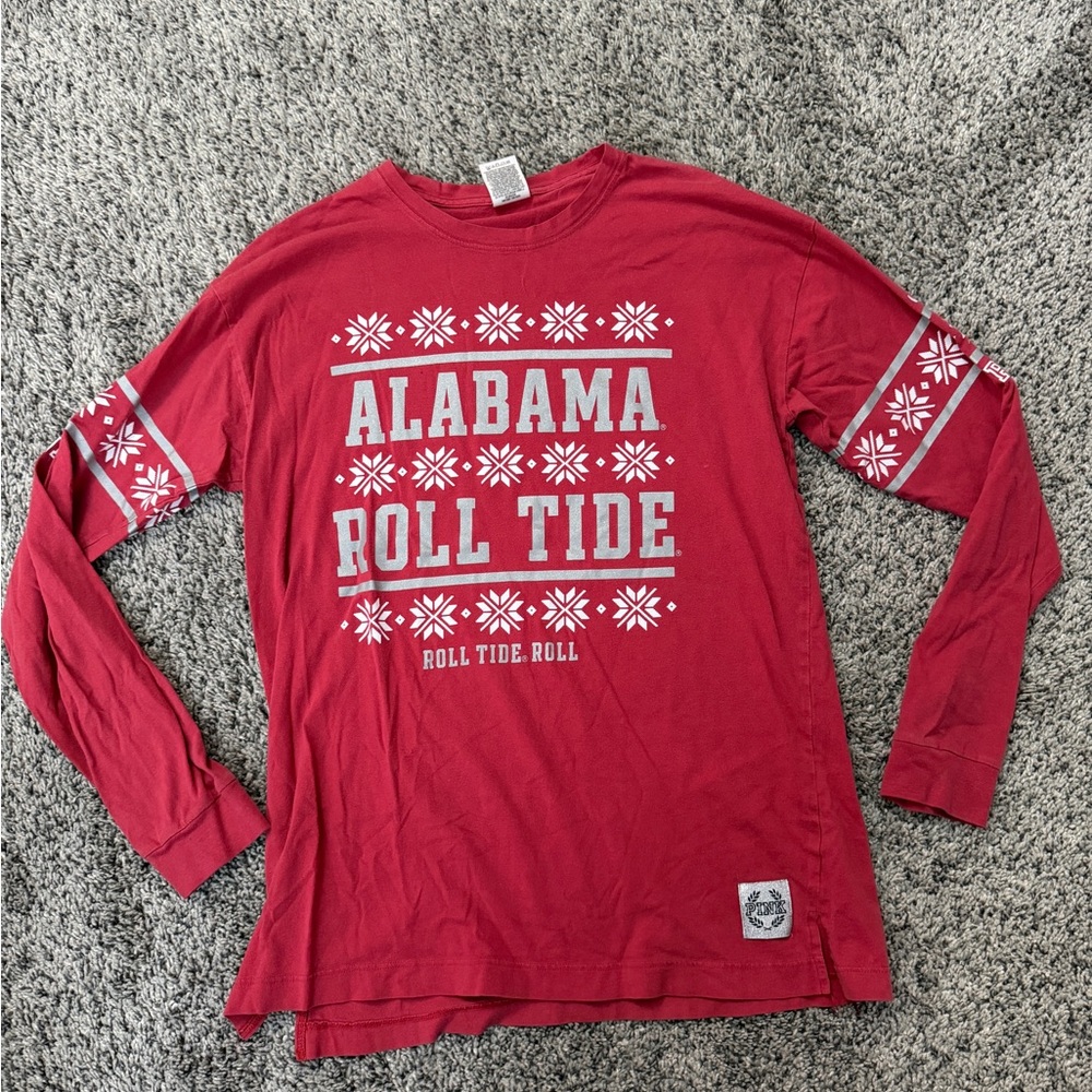 PINK Victoria's Secret Red Long Sleeve Shirt